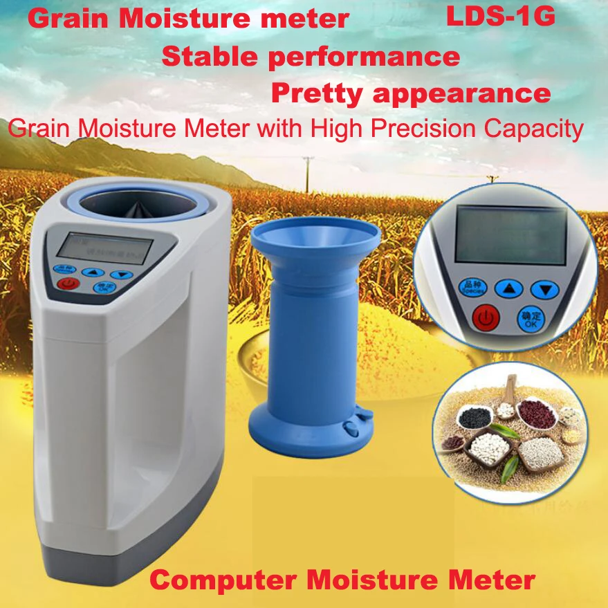 

Lds-1g Grain Moisture Meter Computer Grain Moisture Measuring Instrument Grain And Wheat Bulk Density Rapid Moisture Analyzer