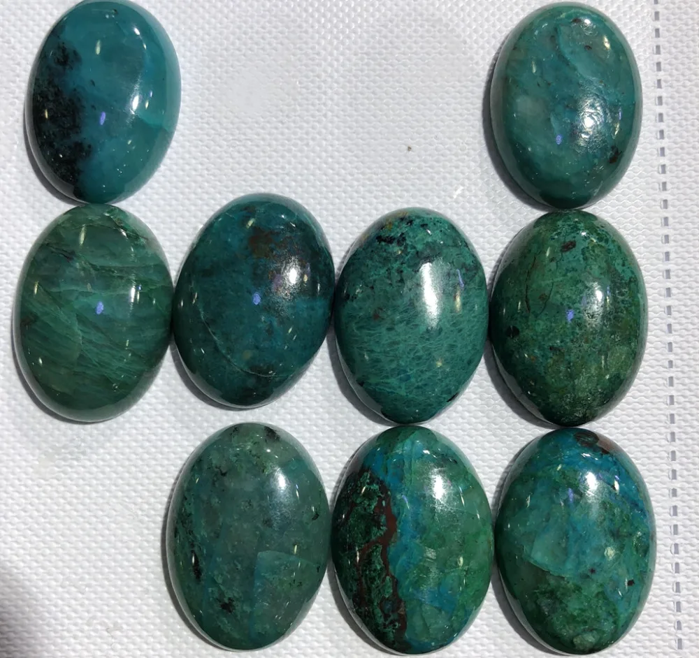 

100% Natural Chrysocolla Gem stone Cabochon 18x25mm Oval CAB Ring Face Pendant,5piece/pack