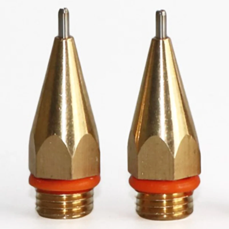 HOT-Glue gun nozzle2Pcs 1Mm Aperture Diameter Hot Melt Glue Nozzle 1.0X40Mm Copper Nozzle With Nozzle Wrench Interchangeable