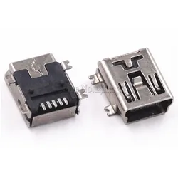 Mini USB SMD 5 Pin hembra Mini B enchufe conector, 10 piezas