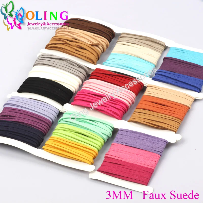 6M/card Flat square Simulation Paper fleece Cord multiple colors line/Wire DIY necklace Bracelet earrings jewelry making