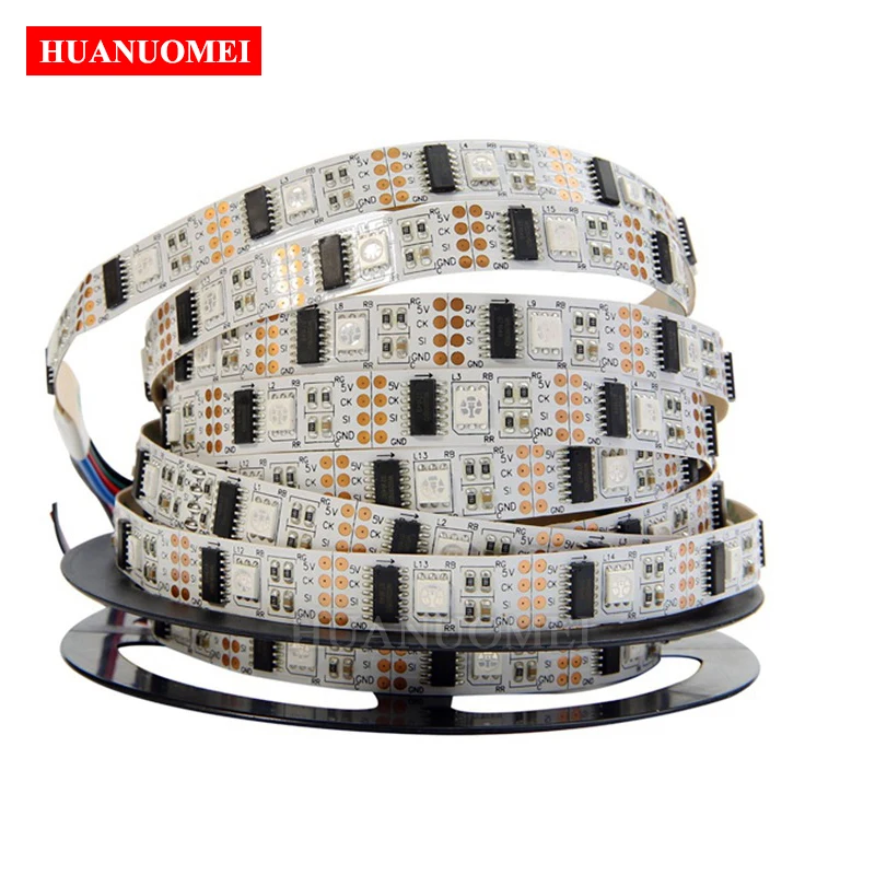 5V 32LEDs/m WS2801 LED Strip 5050 SMD RGB Pixel Digital Light;30Pixels/m Flexible TV Tape,5M/Roll,White PCB,Non-Waterproof IP20