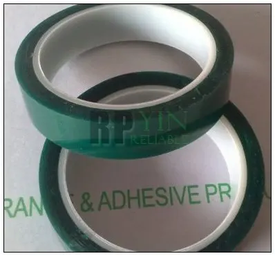 Imagem -02 - Medidores 0.06 mm Fita Adesiva Verde Resistente de Alta Temperatura do Animal de Estimação para o Revestimento Pegajoso do pó Pcb Chapeamento Blindagem 1x 20 mm 33