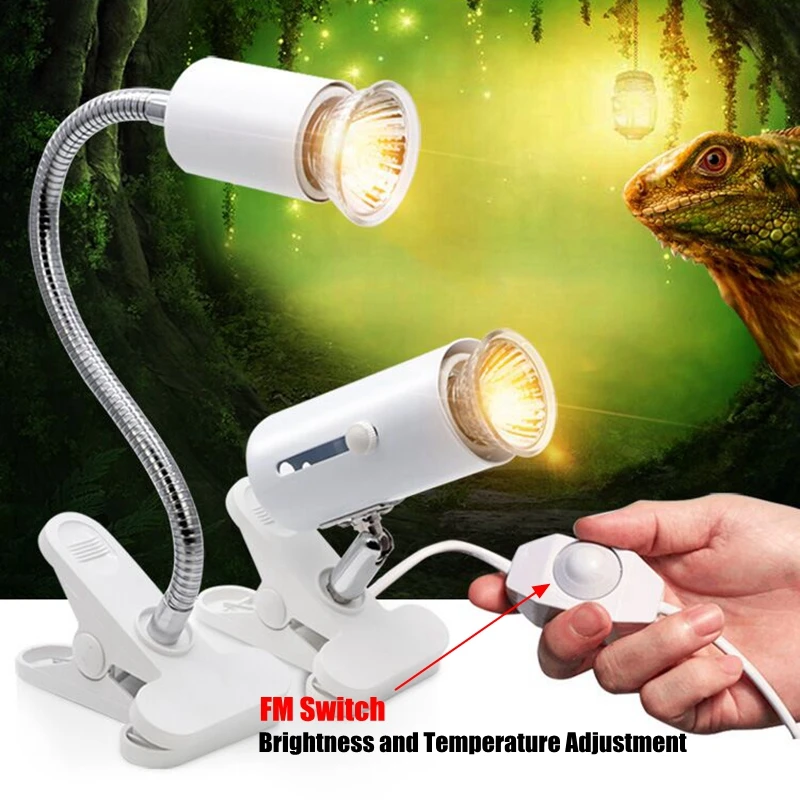 

1Set 220V 50W Aquarium Tortoise Sunlight Heating Lamp Reptiles Amphibians Pet Turtle Calcium Supplement Lighting VZ Long Holder