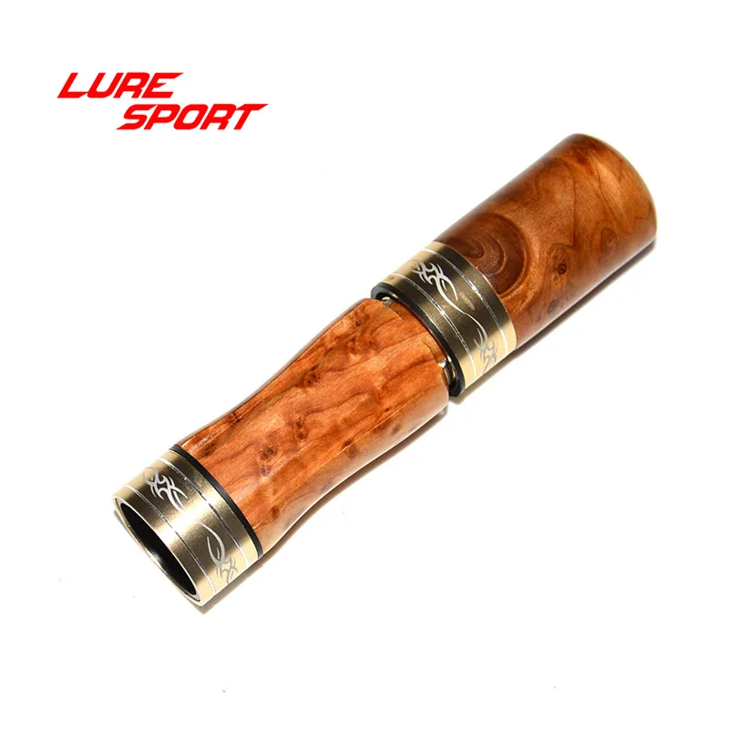 LureSport Burl wood Aluminum reel seat Fishing Rod Building Component spinning casting reel seat Repair Pole DIY Accessory