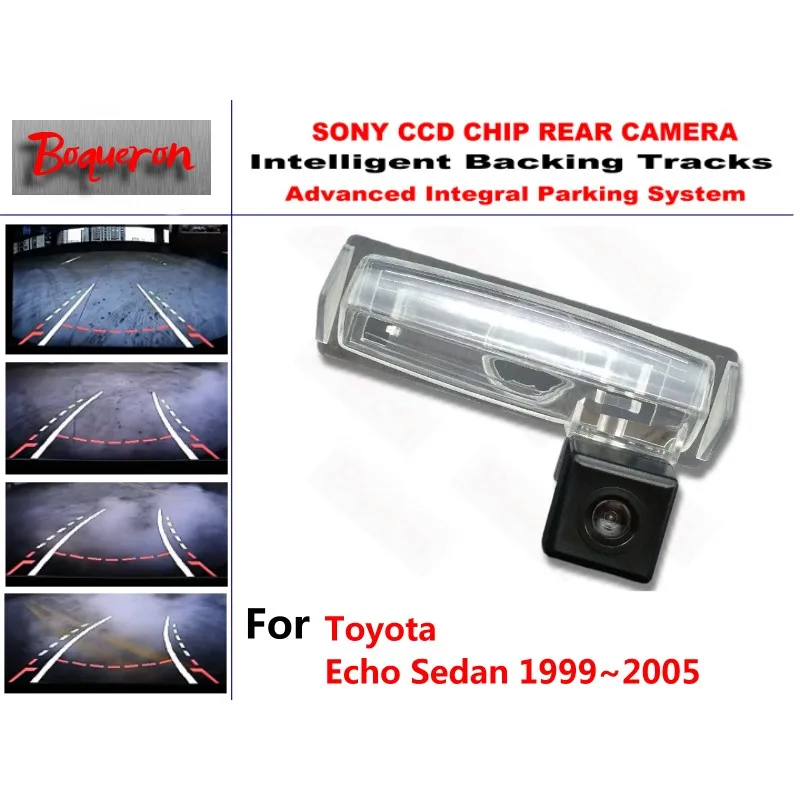 for Toyota Echo Sedan 1999~2005 CCD Car Backup Parking Camera Intelligent Tracks Dynamic Guidance Rear View Camera