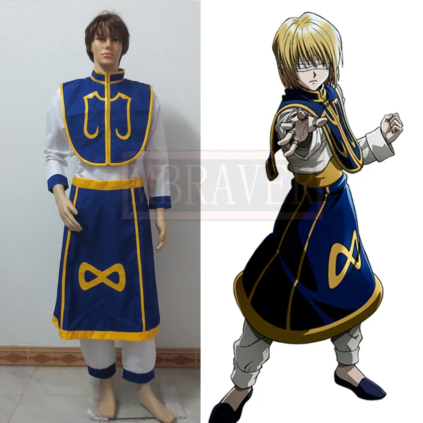 Kurapika Halloween Christmas Party Uniform Cosplay Costume Customize Any Size