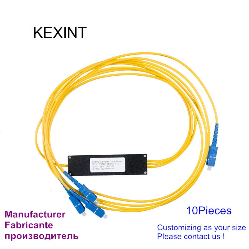 

Wholesale 1X3 Dual Window Single Mode FBT Coupler 3.0mm with connector SC/UPC / 10Pieces