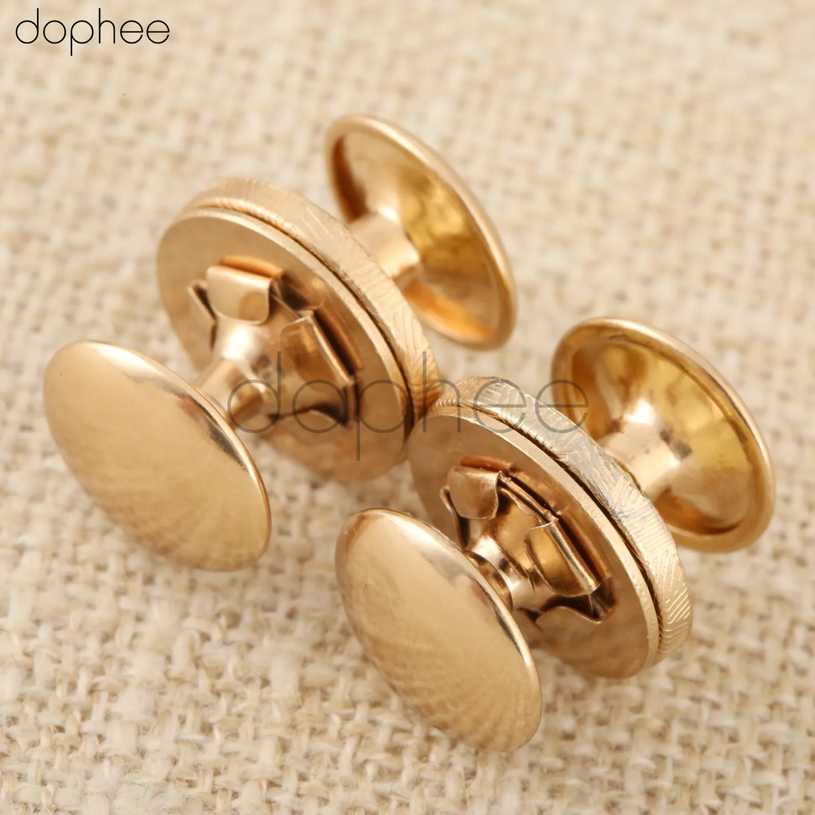 dophee 10sets 14/18mm Thin Strong Magnetic Snap Double-Sided Rivets Stud Closure Clasp Fastener Parts For Wallet Bags Clothes