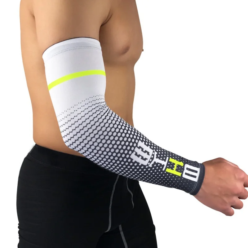 1pair Summer Sun UV Protection Arm Sleeves Reflective Night Cycling Running Arm Warmers Cover Men Sports Armguards Cuff