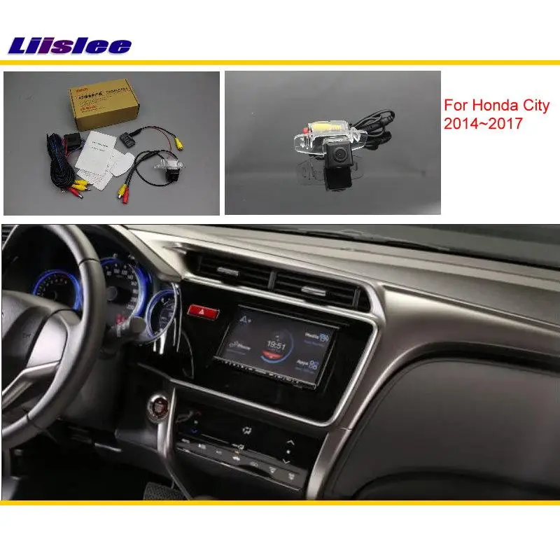 For Honda City Ballade/Grace Greiz 2014-2017 Car Rear View Camera Parking Back Up OEM Display Reverse Image Upgrade