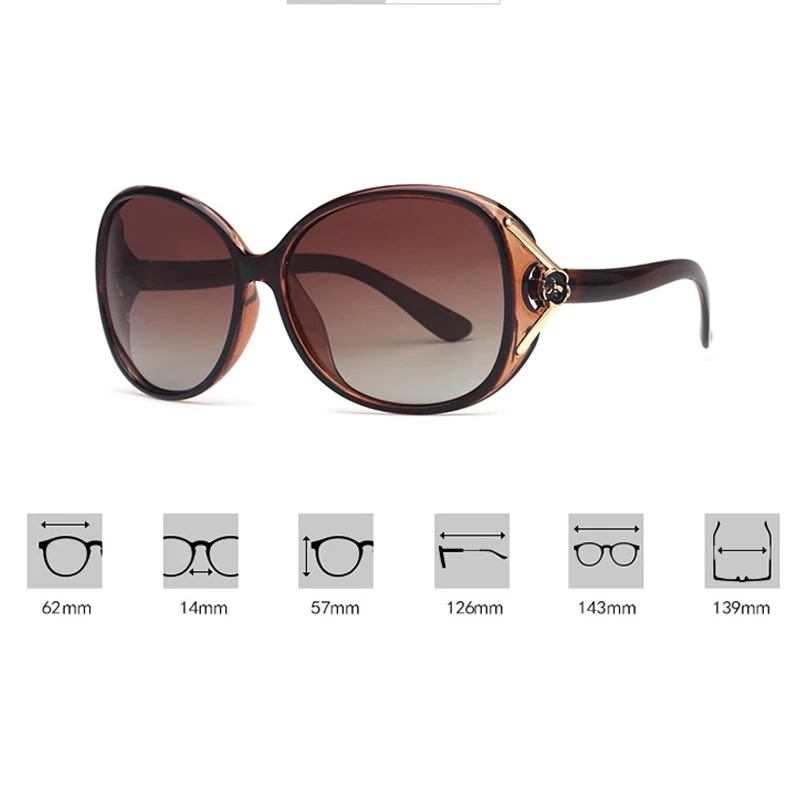 Psacss Polaroid Oversized Sunglasses Women Brand Designer Female Fashion Vintage Driving Sun Glasses gafas de sol mujer UV400