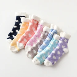 Candy Warm Lady Heart Cute Winter Kawaii Thick Casual Women Socks Fuzzy Fluffy Terry Warm Socks Short Cute Cotton Socks Female