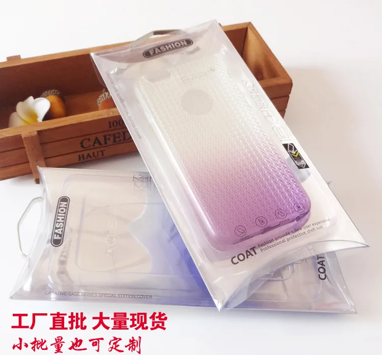 

200 pcs Wholesale PVC Plastic Packaging Box for Cell Phone Case with Hanger for iPhone 6 7 Mobile Phone Case Packing Boxes