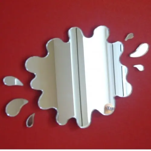 Bathroom Mirror Sign , Bathroom Puddle Mirror 12cm x 10cm Door Sign ,Super Cool Creations Engraved