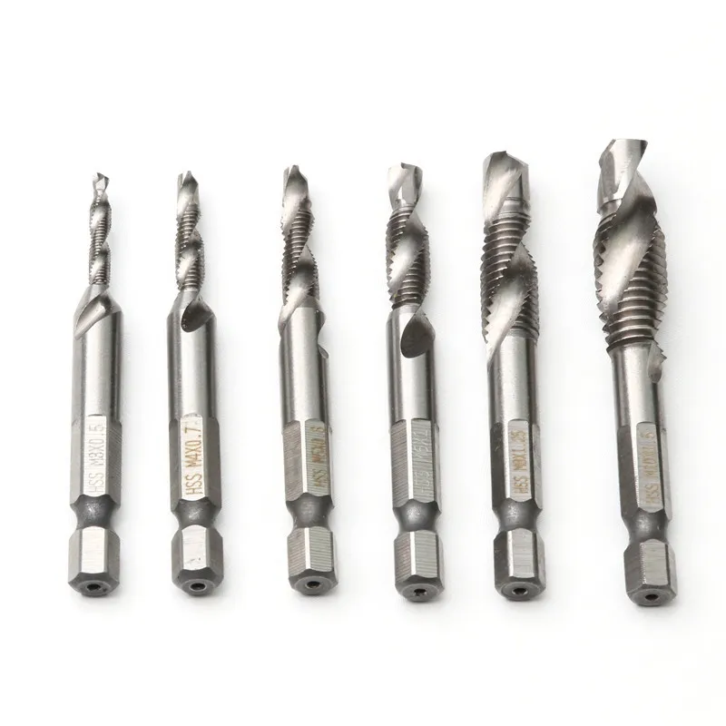 ZENHOSIT 6PCS/Set HSS High Speed Steel Drill Bits Tools Hole Cutter for Woodworking/Metal Drilling Bit Power M3/4/5/8/6/10 Kit