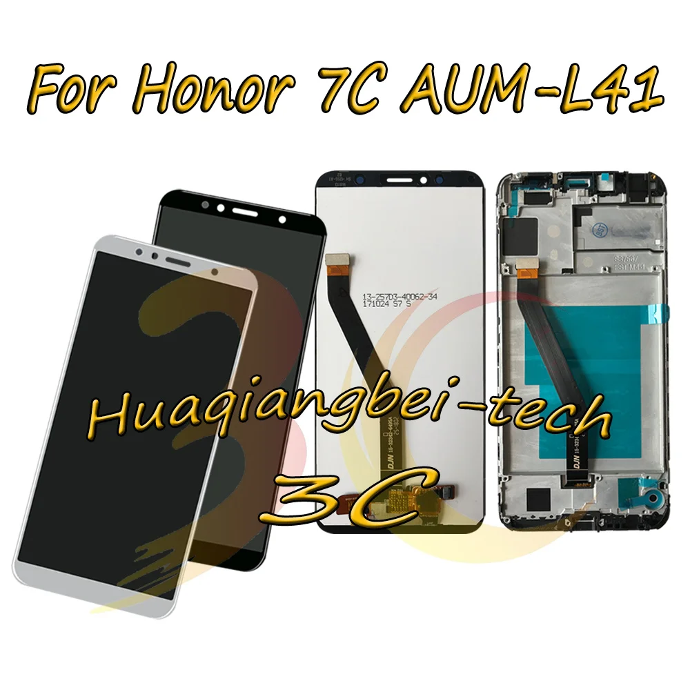 

Новинка 5,7 дюйма для Huawei Honor 7C фотографический Полный ЖК-дисплей + сенсорный экран дигитайзер в сборе + Корпус 100% протестирован