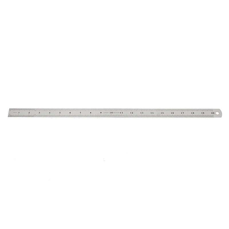 1Pcs High Quality 0.7mm Double Side Scale Stainless Steel Straight Ruler Measuring Tool 50cm Household Measurement Straight Rule