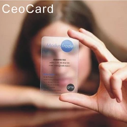 85x54mm Free Design Matte Face PVC Plastic Transparent Business Card Printing for Hair Beauty Fashion Baby Care Shop