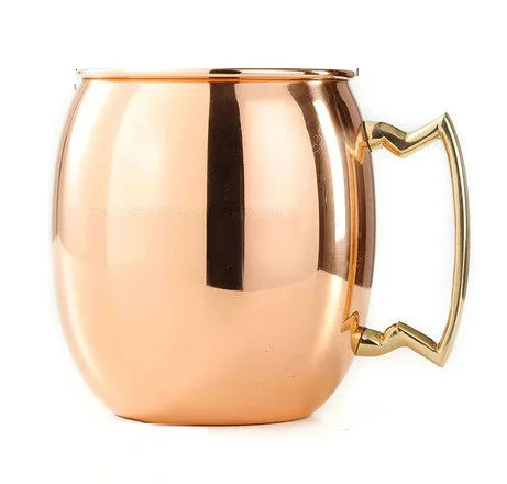 Perfect Smooth Moscow Mule Mug Drum- copper plated Beer Cup Coffee Cup Stainless Steel-copper Plated cup