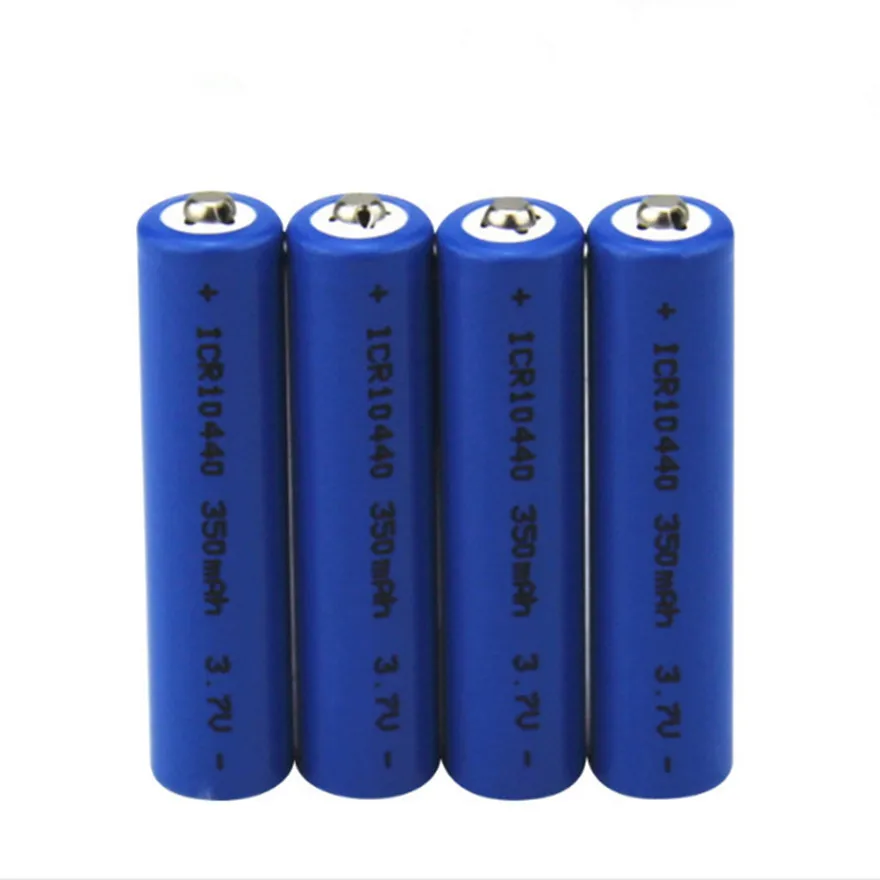 

4pcs/lot High quality 3.7v 350mAh AAA rechargeable battery 10440 lithium battery hand suitable flashlight