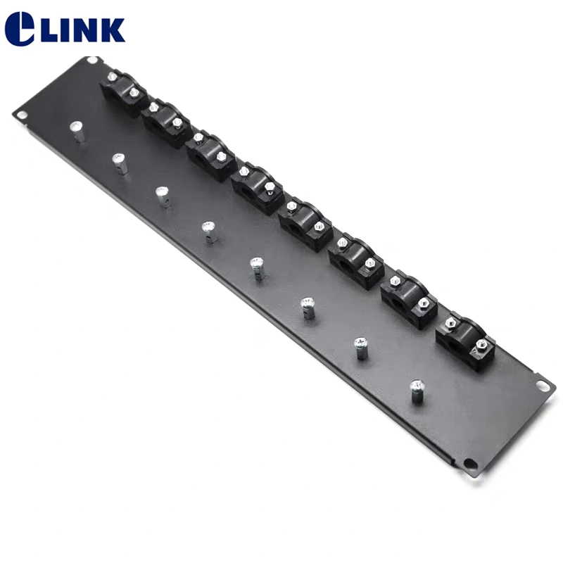 8 position fiber cable fixing plate 2U for 19