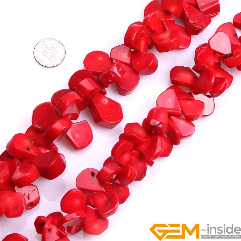 Red Coral Beads For Jewelry Making Beads DIY Beads For Bracelet Or Necklace Making Wholesale Strand 15\