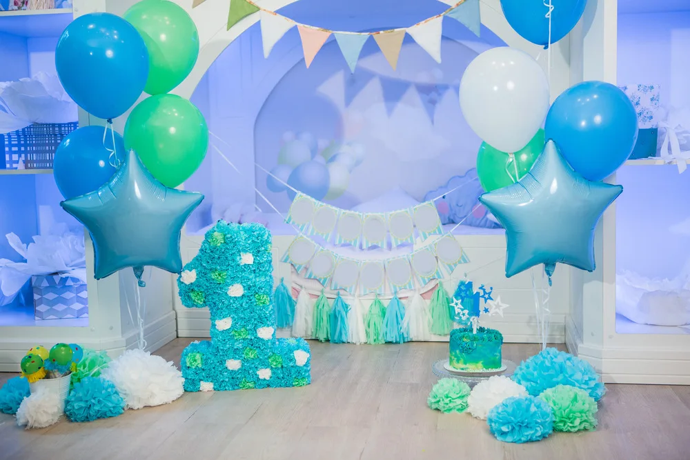 

One Year Old Birthday Marine Theme For Photo Studio Background For Shooting Princess Backdrop E190127A111