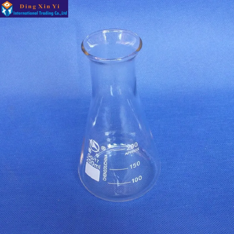 (10pcs/lot)200ml glass conical flask Laboratory use  glass triangle flask 200ml Glass Erlenmeyer Flask BORO glass,GG17,Pyrex