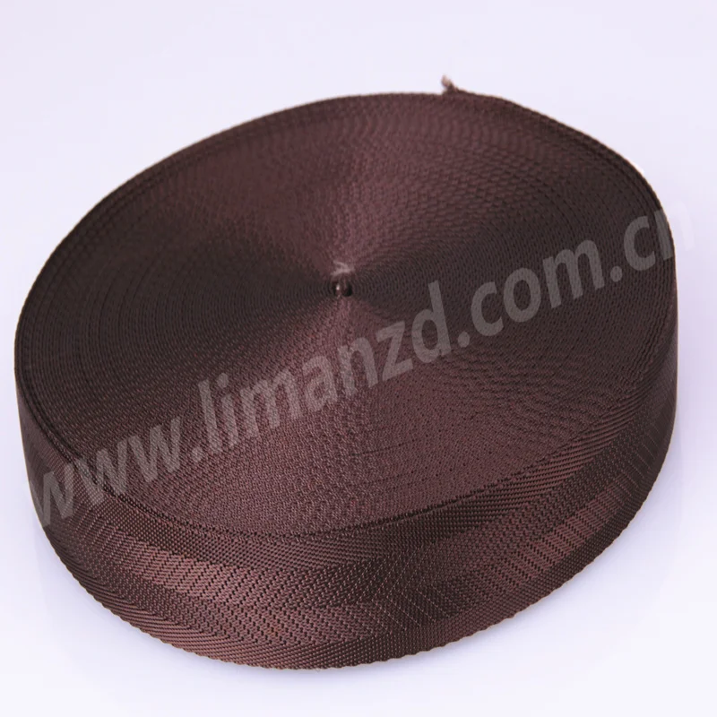 38MM Coffee Color 1.5 Inch Webbing Fashion Design 50 Yards/Lot Nylon Jacquard Herringbone Tape