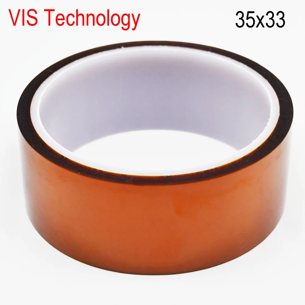 

1pc 35mm x 33m High Temperature Tape Heat Resistant Polyimide Tape for RepRap 3D printer Bed parts