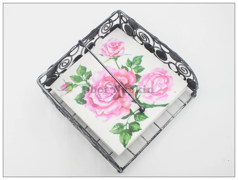 [RainLoong] Pink Rose Paper Napkin Tissue Decoration  33cm*33cm 1 pack (20pcs/pack)