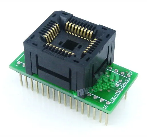 PLCC32 TO DIP32 (A) Programmer Adapter Yamaichi IC Programmer Adapter for PLCC32 package 1.27mm Pitch