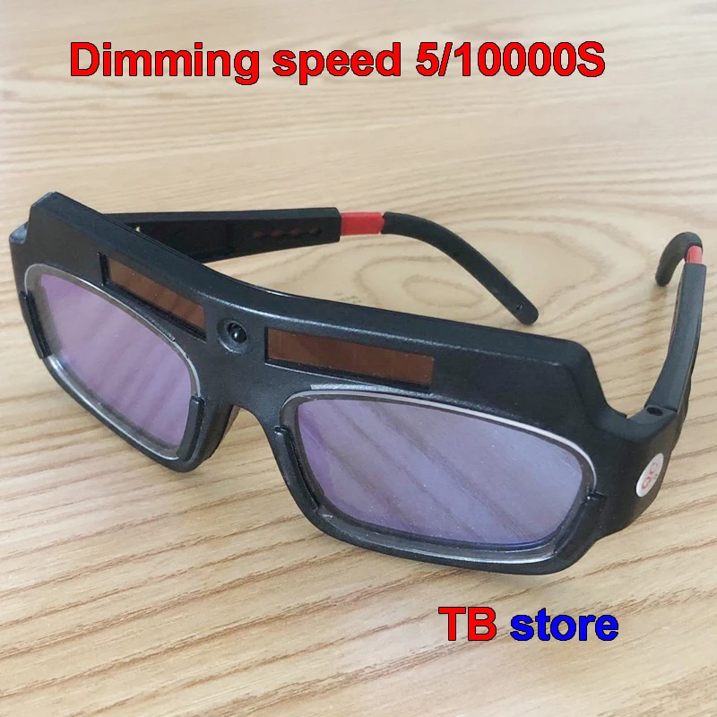 TX-012 Solar energy Automatic dimming Welding glasses 1PCS glasses + 1 PCS glasses case + 2PCS protection film