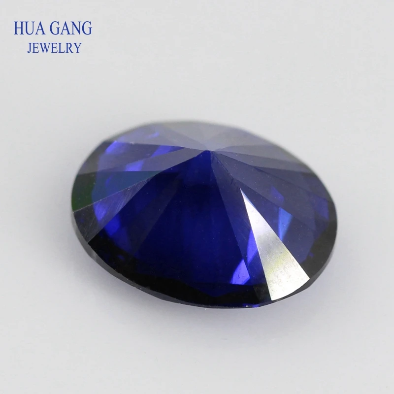 Size 2x3~15x20mm Oval Cut 34# Blue Stone Synthetic Corundum Gems Stone For jewelry Wholesale