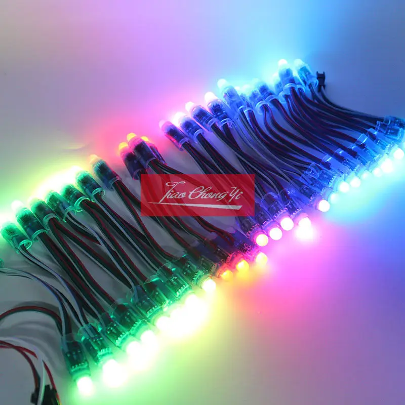 5V 50pcs/lot WS2811 12mm led string Module RGB Full color Pixels Addressable DC5V IP68 waterproof