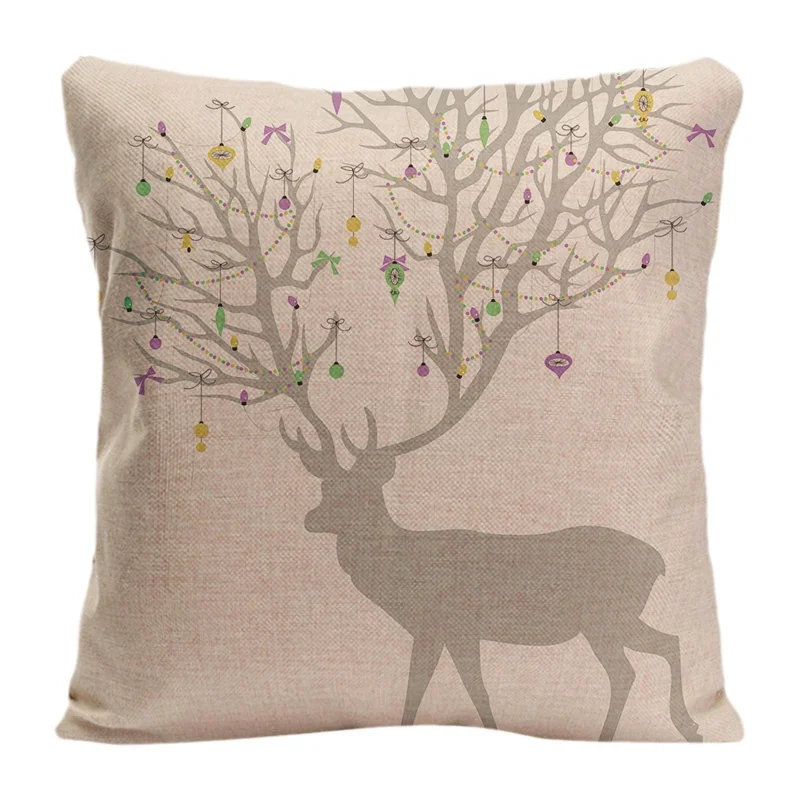 

All Kind Of Cute Deers Cotton Linen Throw Pillow Case Decorative Pillowcase Customize Gift High-Quality Pillowcases