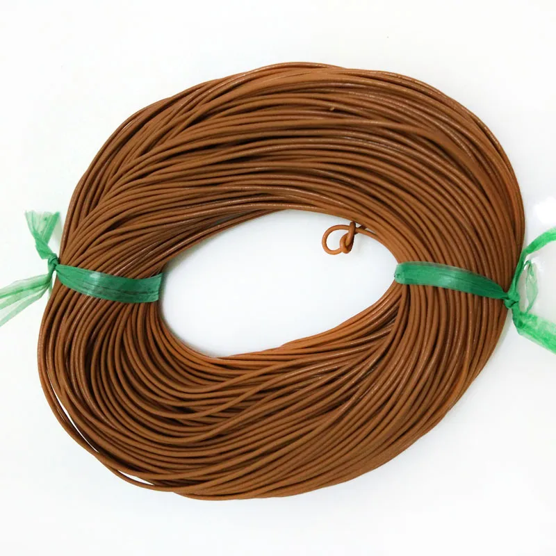 10M 1.5mm Round Brown Real Leather Cord For DIY Jewelry Finding