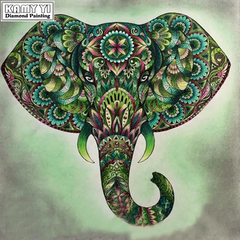 

100% Full 5D Diy Daimond Painting Cartoon Elephant 3D Diamond Painting Round/Square Rhinestones Diamant Painting Embroidery Gift