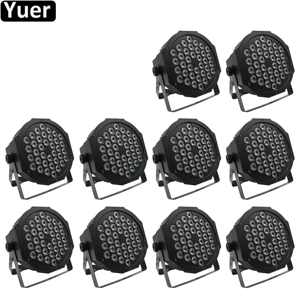 

10Pcs/Lot LED Flat Par 36x3W RGB 3IN1 Lighting Professional LED Stage Lights Effect DMX512 Master-Slave DJ Disco Party Wedding