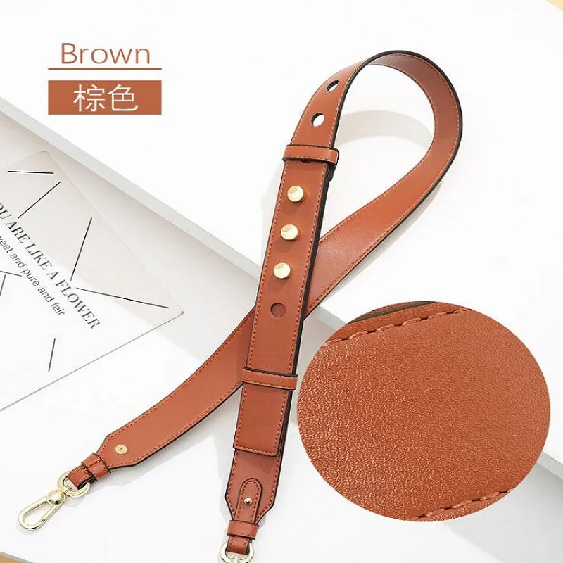 Genuine Leather Adjustable Wide Shoulder Strap Fashion Joker Style Female Bag Accessories Cross-body Bag Solid Color Bag Strap