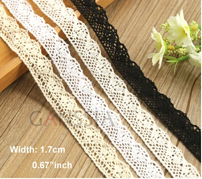 5yrd/lot 100% Cotton Lace Fabric Furnishing Wrap Knitting Embelishments for Cloth or Bag Trim Laces DIY Scrapbooking(aa-10-690)