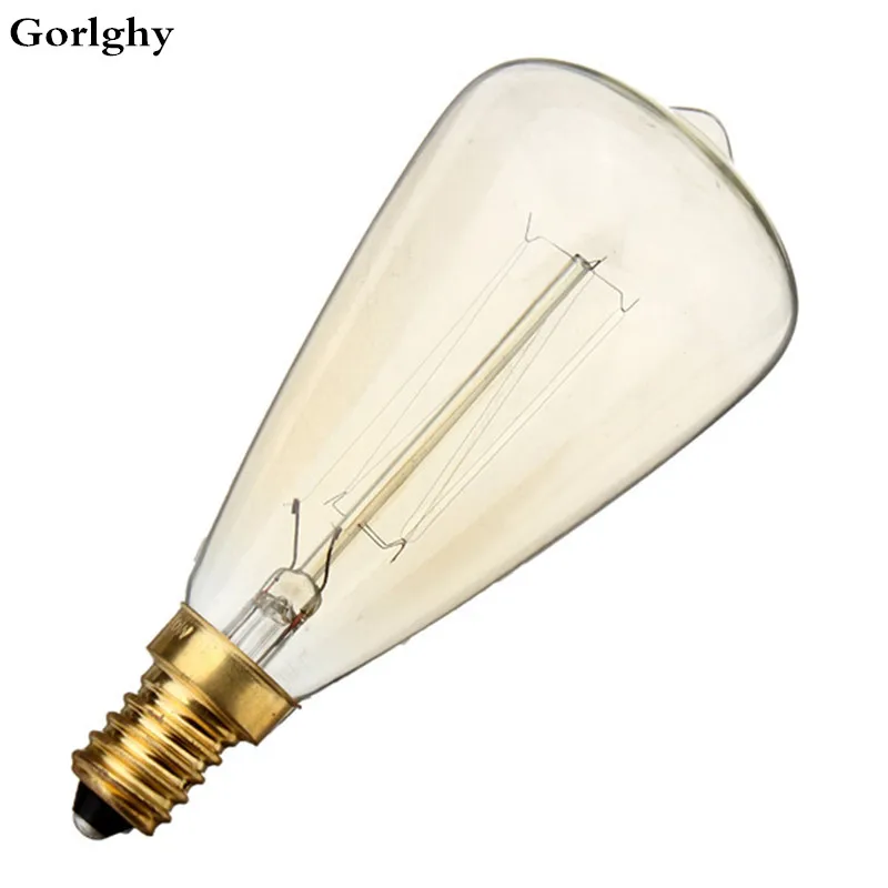 1pcs Bulb Lamp Vintage Edison Reproduction 40 Watt E14 ST48 Dimmable Incandescent Vintage Edison Light Bulb 40W Warm White 220V