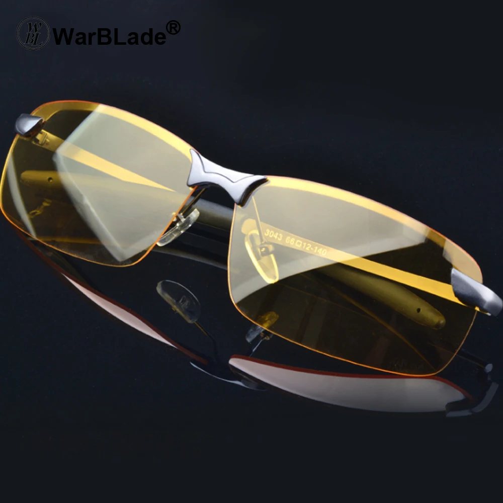 WarBLade 2018 New Yellow Lense Night Vision Driving Glasses Men Polarized Driving Sunglasses  Goggles Reduce Glare