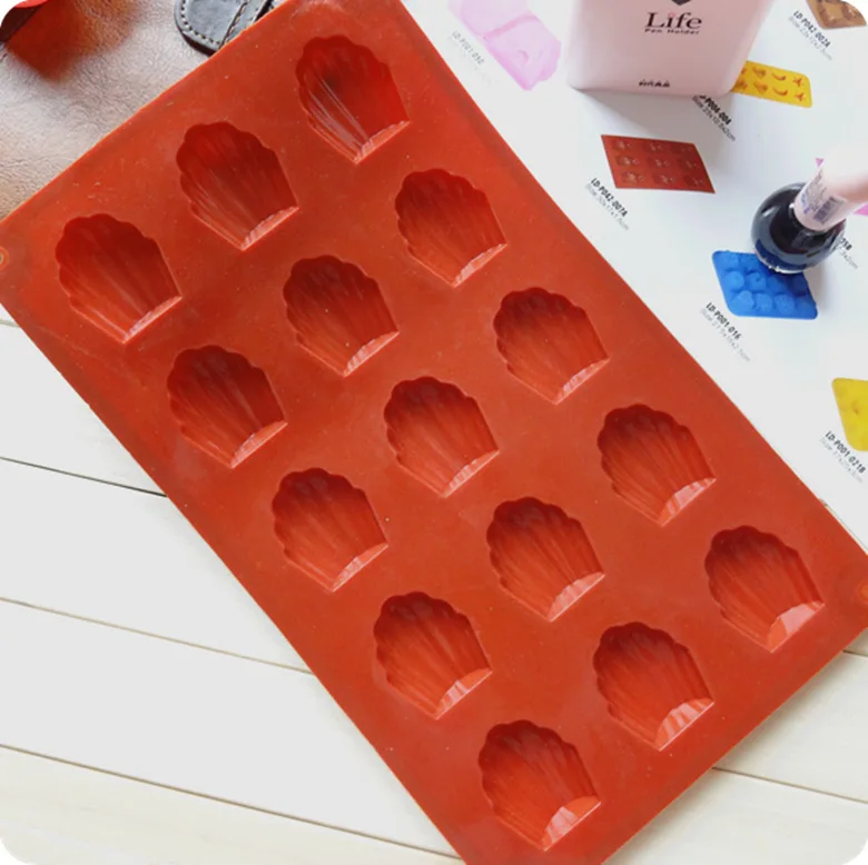 Germany Brand Silicone Madeleine Cookie Mold 100% Platinum Silicone Shell Biscuits Cake Bakeware Moulds +   D610