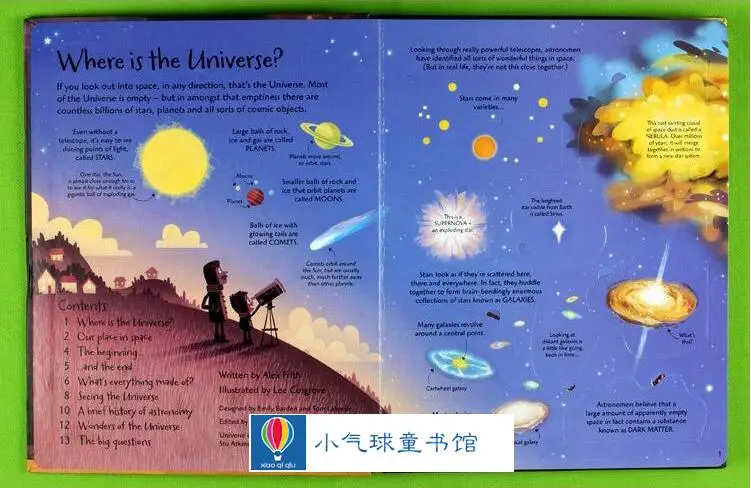 Usborne ver dentro do universo inglês educacional 3d aleta livro de imagens do bebê presente da primeira infância crianças lendo livros de história