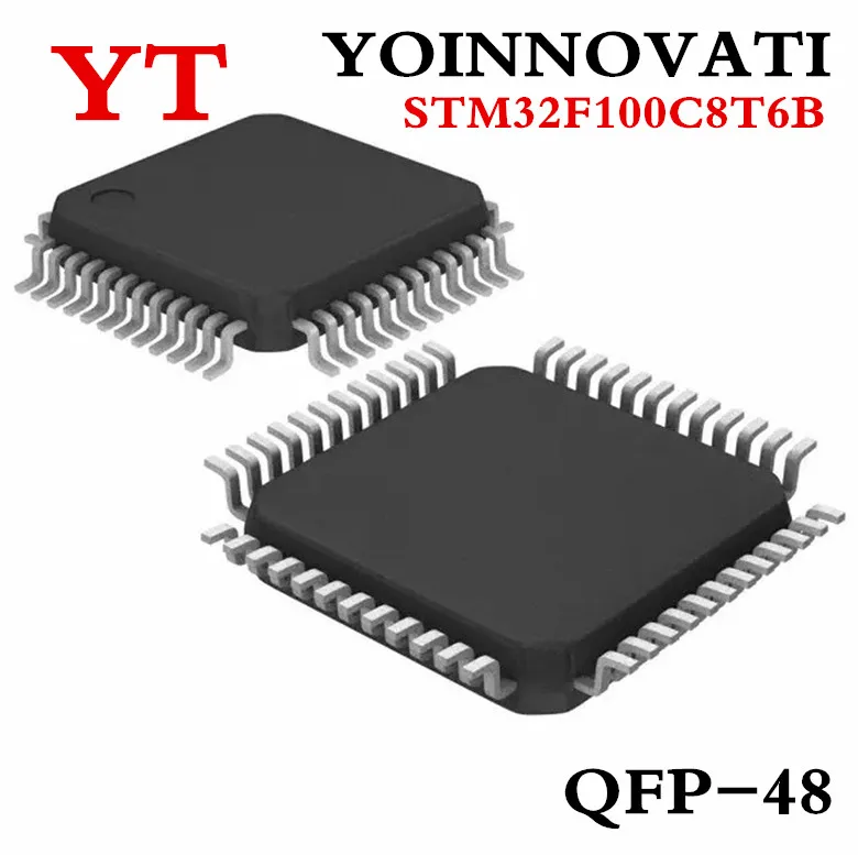 50pcs/lot STM32F100C8T6B STM32F100C8T6 C8T6B LQFP48 IC Best Quality