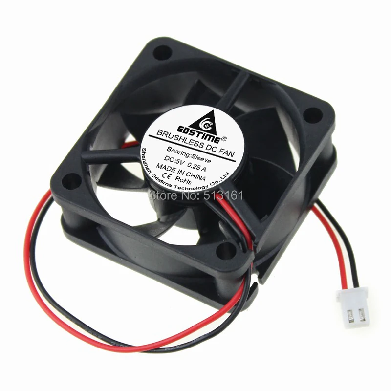 20 Pieces Gdstime Axial Brushless 5010 50x50x20mm 5cm 5V PC Case Cooler Cooling Fan 50mm