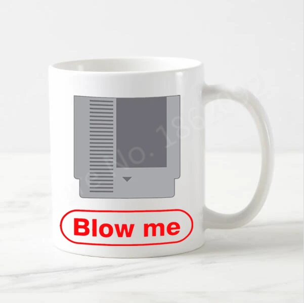 Creative Funny Blow Me Game Mug Humor Boy Kids Gaming Gifts Nerd Video Games Ceramic Mugs Cups Joke Christmas Birthday Gift 11oz