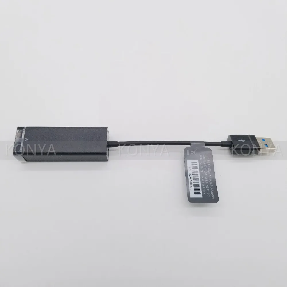 New Genuine Para HP Adaptador USB 3.0 para Gigabit RJ45 829941-001 829834-004